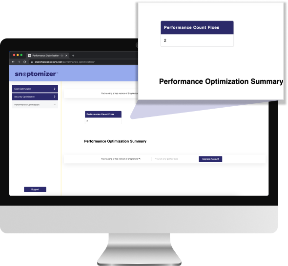 Sample of performance in Snoptomizer software